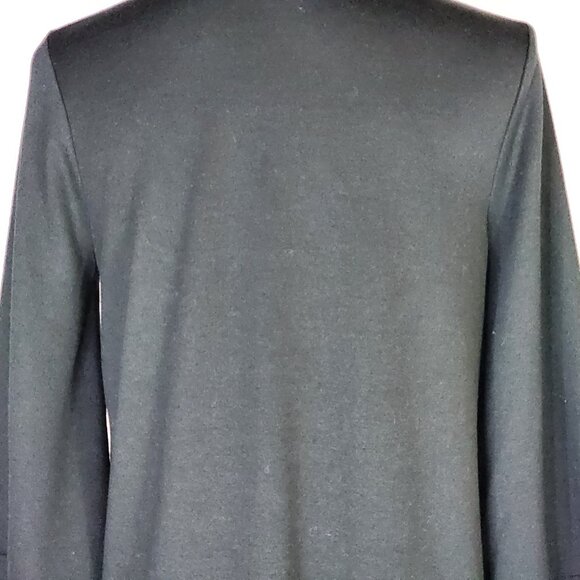 Banana Republic Black Grey Crew Neck 3/4 Sleeve Litwt Poly Rayon Span Top Size S - Picture 12 of 16